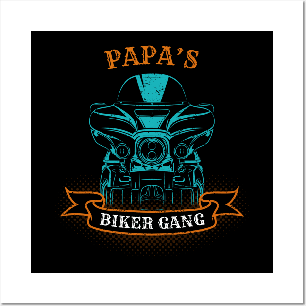 Papa's Biker Gang Father's Day Wall Art by DwiRetnoArt99